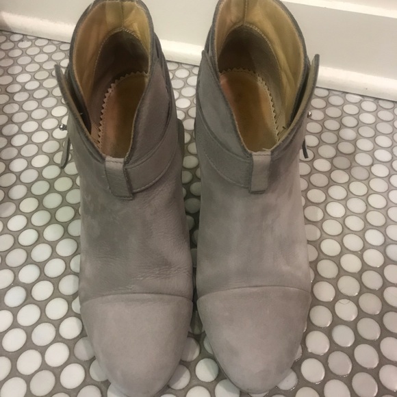 Rag & Bone Harrow Boots Booties Sz 37 or 7 Gray - Picture 3 of 5